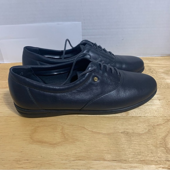 Easy Spirit Shoes Motion Oxford Sneakers Black Leather‎ Lace Up Size 9.5 B - Picture 1 of 8